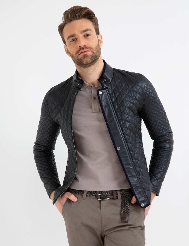 Erkek Deri Ceket - Pierre Cardin