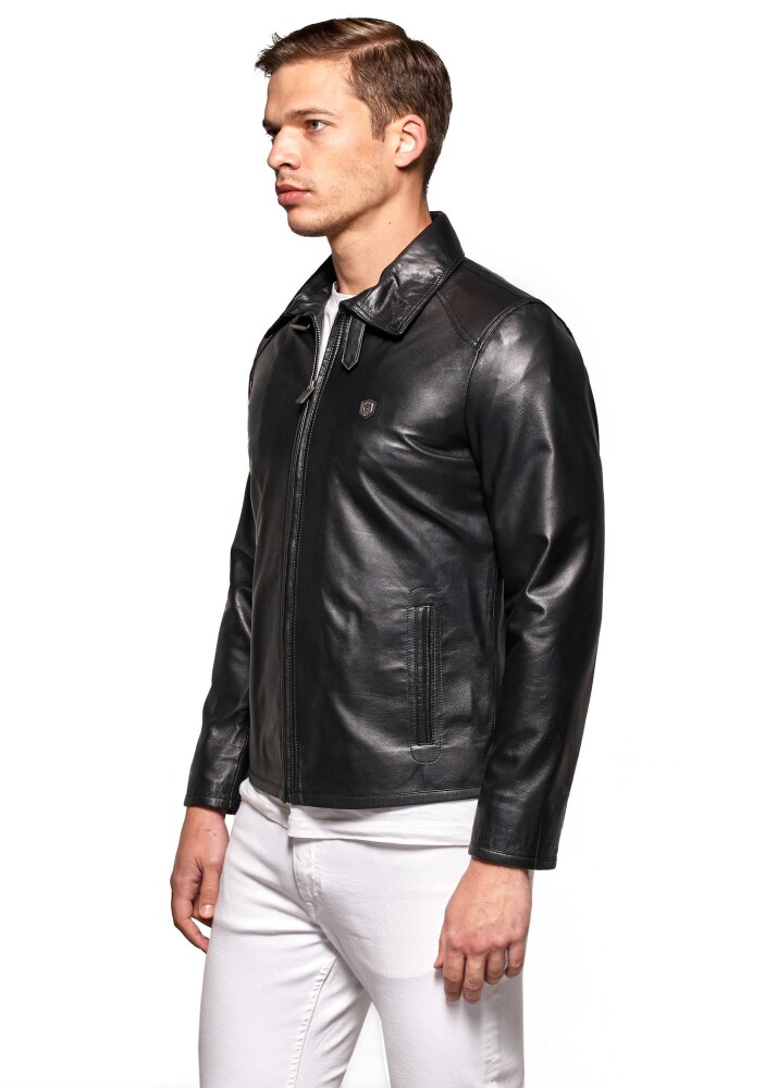 Thibault Klasik Kesim Erkek Deri Ceket - Pierre Cardin (1)
